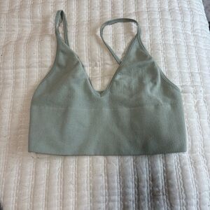 Sage Green Ribbed Bralette